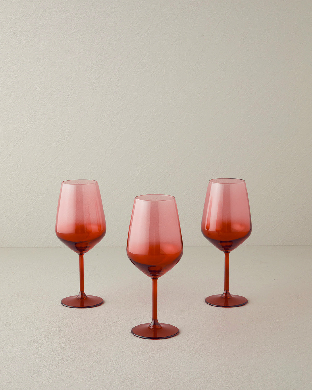 Christmas Glass 3 pcs Chalice 490 ml - Red