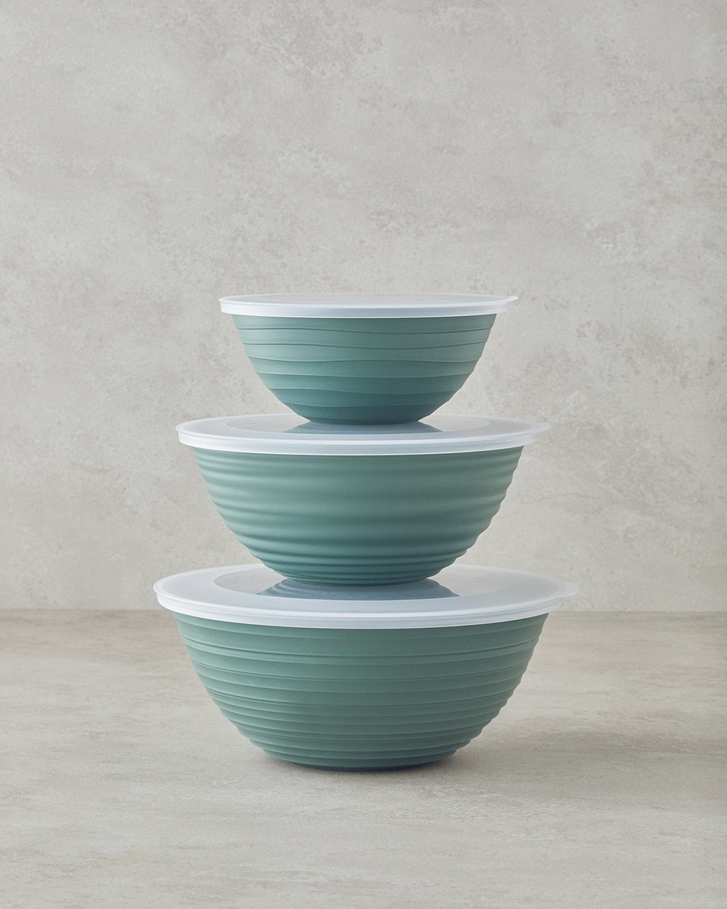 Deanna Plastic 3 Pieces Storage Container 1-2-3 L - Green