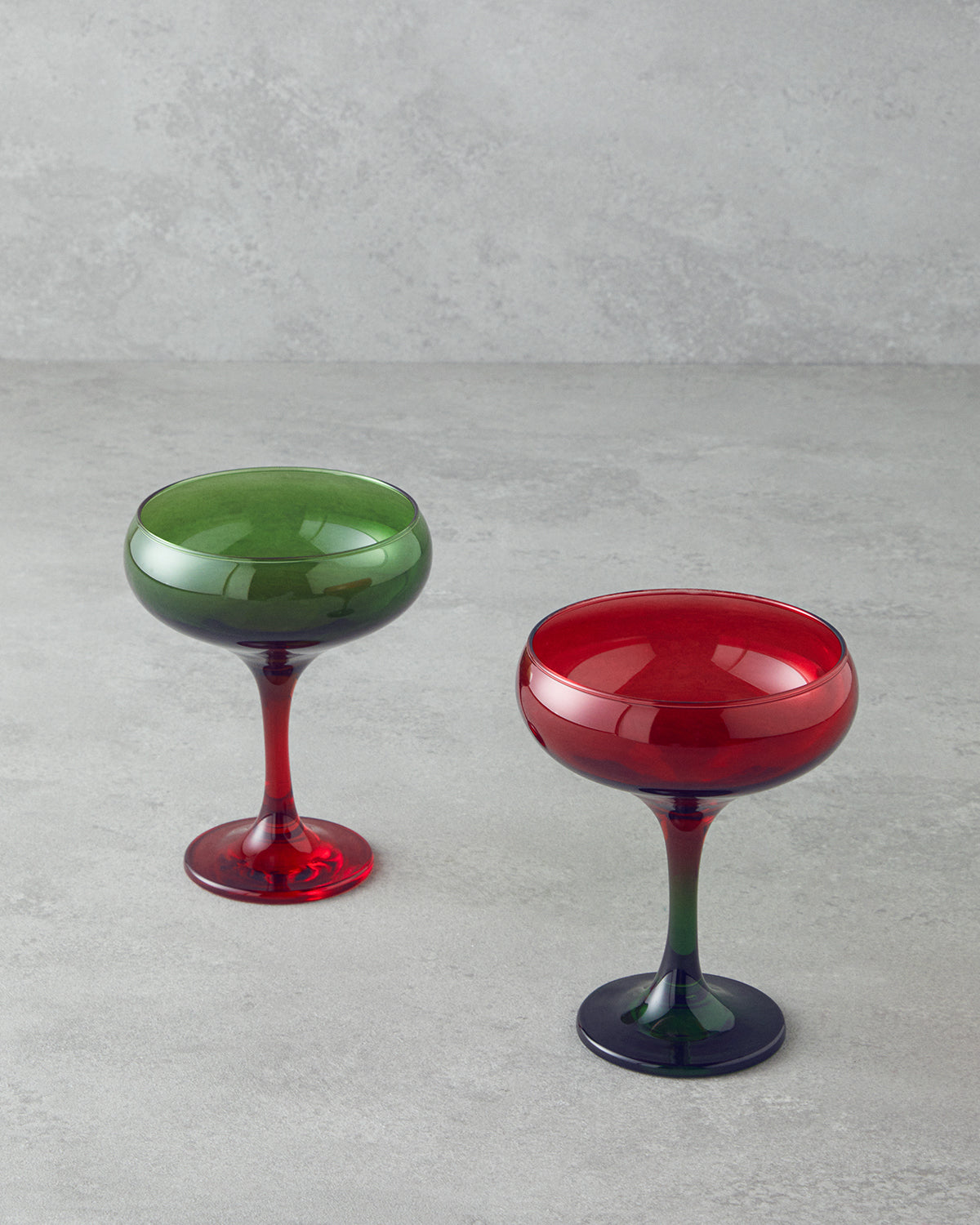 Merry Glass 2 pcs Cup 270 ml Red - Green (view 2)