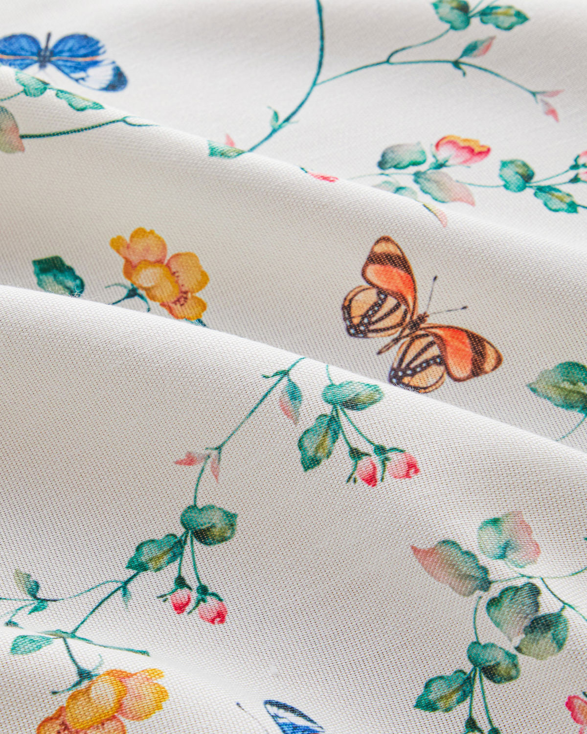 Botanical Polyester Table Cloth 145x200 cm Cream - Pink (view 4)