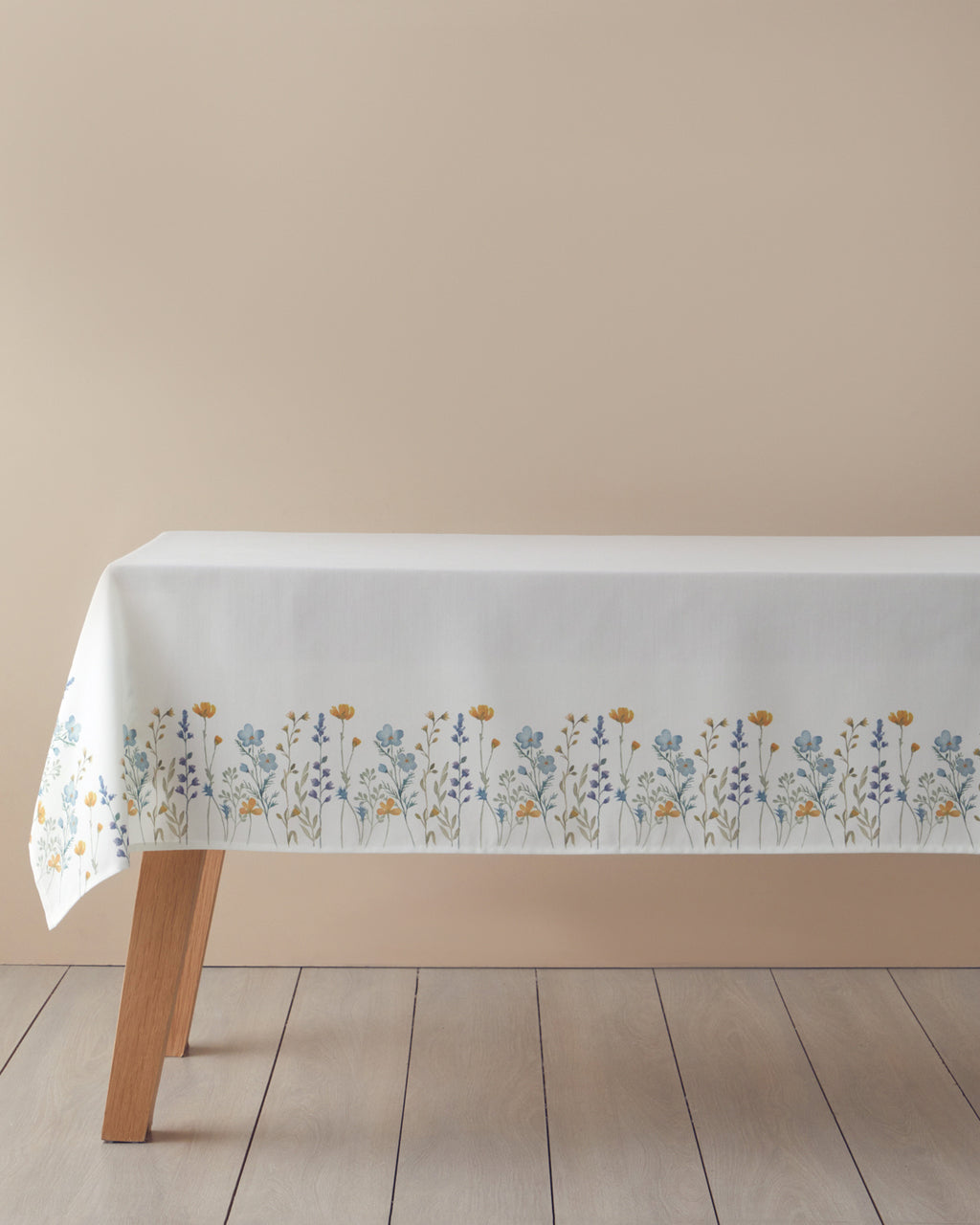 Meadow Polyester Table Cloth 145x200 cm White - Blue (view 2)
