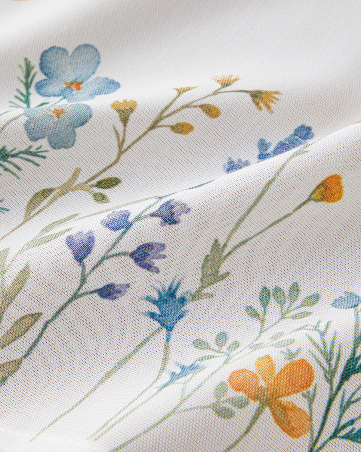 Meadow Polyester Table Cloth 145x200 cm White - Blue (view 4)