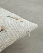 Embroidered Toss Pillow Cover 45x45 cm Ecru (view 3)