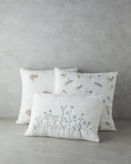 Embroidered Toss Pillow Cover 45x45 cm Ecru (view 4)