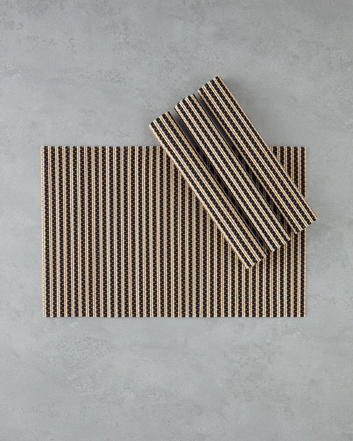Serene Bamboo 4 pcs Table Mat 30x45 cm Black-Cream