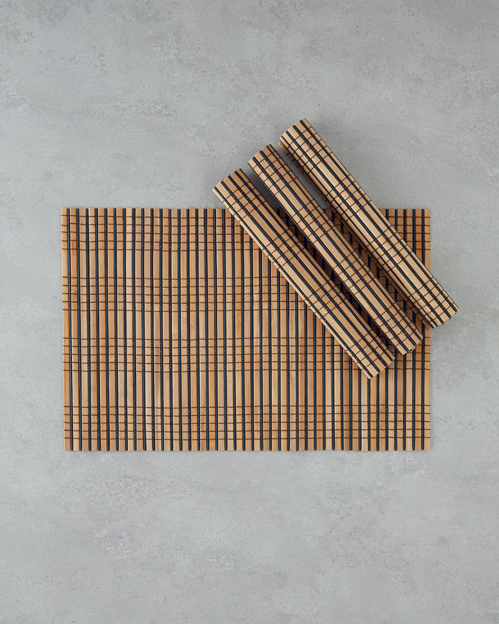 Breeze Bamboo 4 pcs Table Mat 30x45 cm Black-Cream