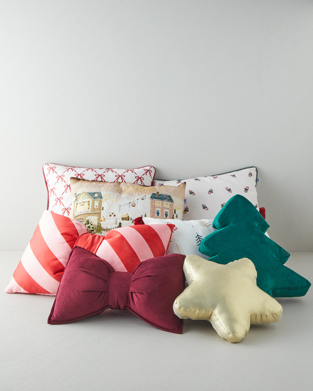 Embroidered Decorative Cushion 33x50 cm Ecru (view 3)