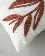 Punch Needle Embroidered Toss Pillow Cover 45x45 cm Ecru (view 2)