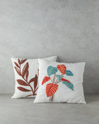 Punch Needle Embroidered Toss Pillow Cover 45x45 cm Ecru (view 4)