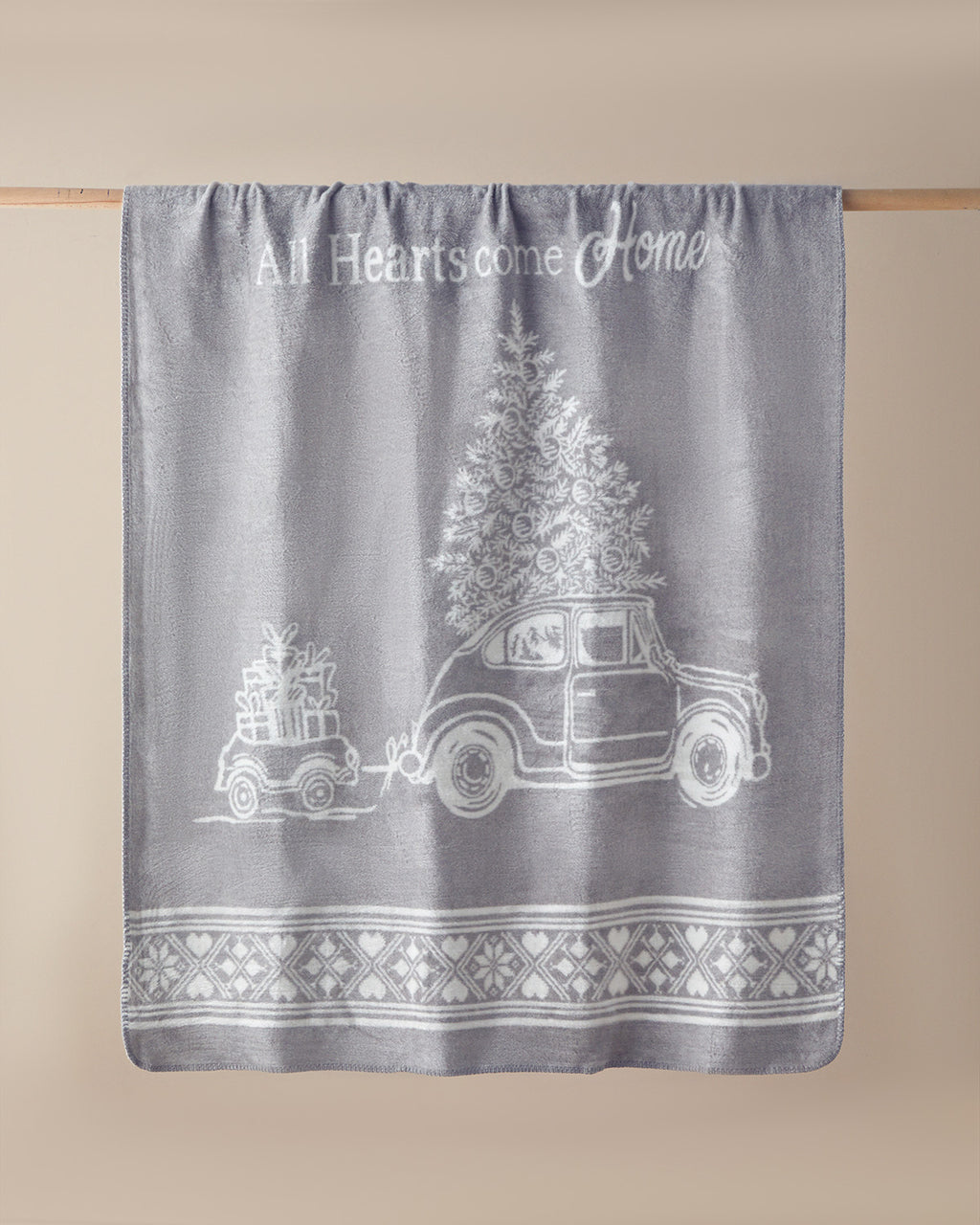 Embrace of Love Acrylic TV Blanket 130x170 cm Gray