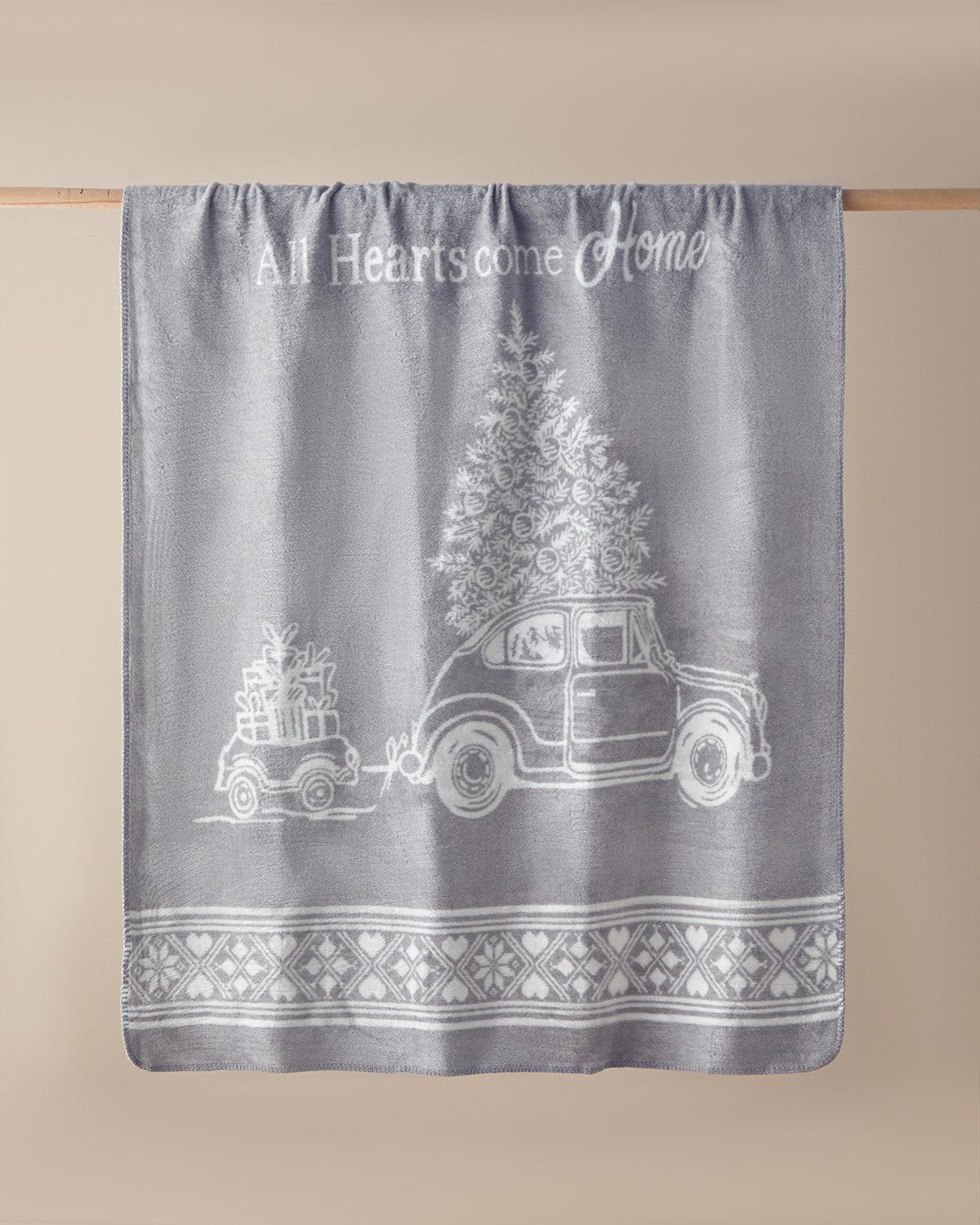 Embrace of Love Acrylic TV Blanket 130x170 cm Gray