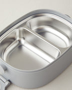Stainless Steel with 2 Sections Lunch Box 900 ml Ecru - Gray (view 7)