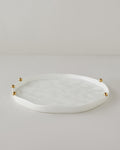Porcelain Placemat 34 cm White-Gold