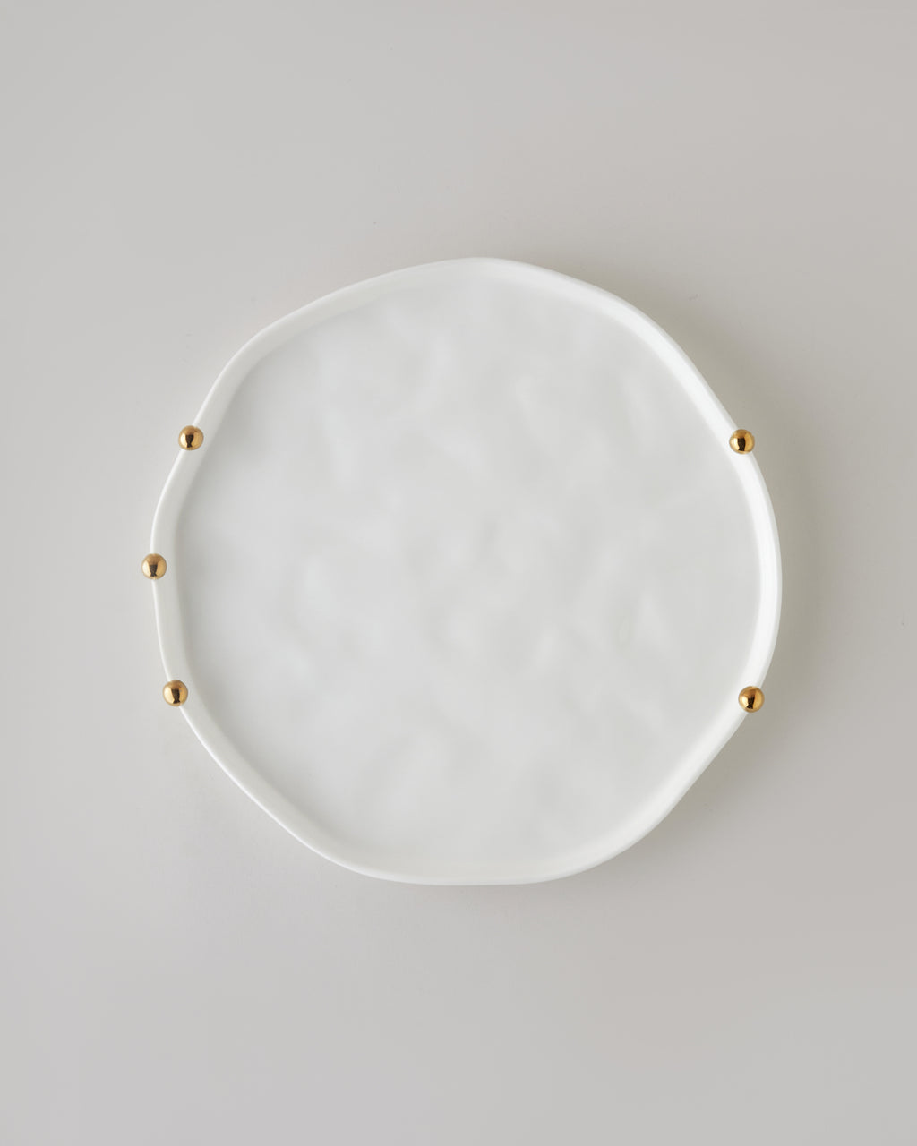Porcelain Placemat 34 cm White-Gold (view 2)