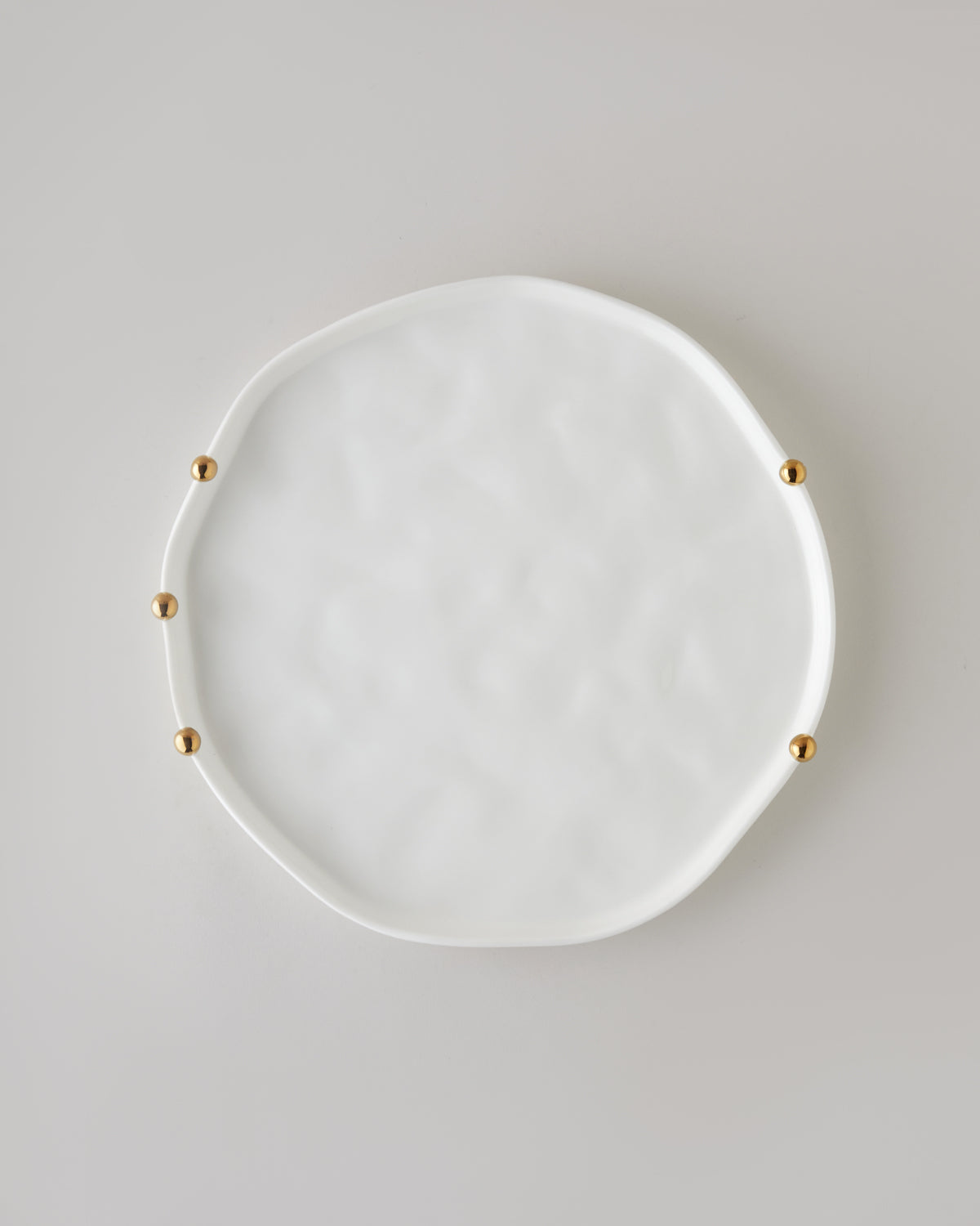 Porcelain Placemat 34 cm White-Gold (view 2)