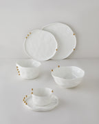 Porcelain Placemat 34 cm White-Gold (view 4)