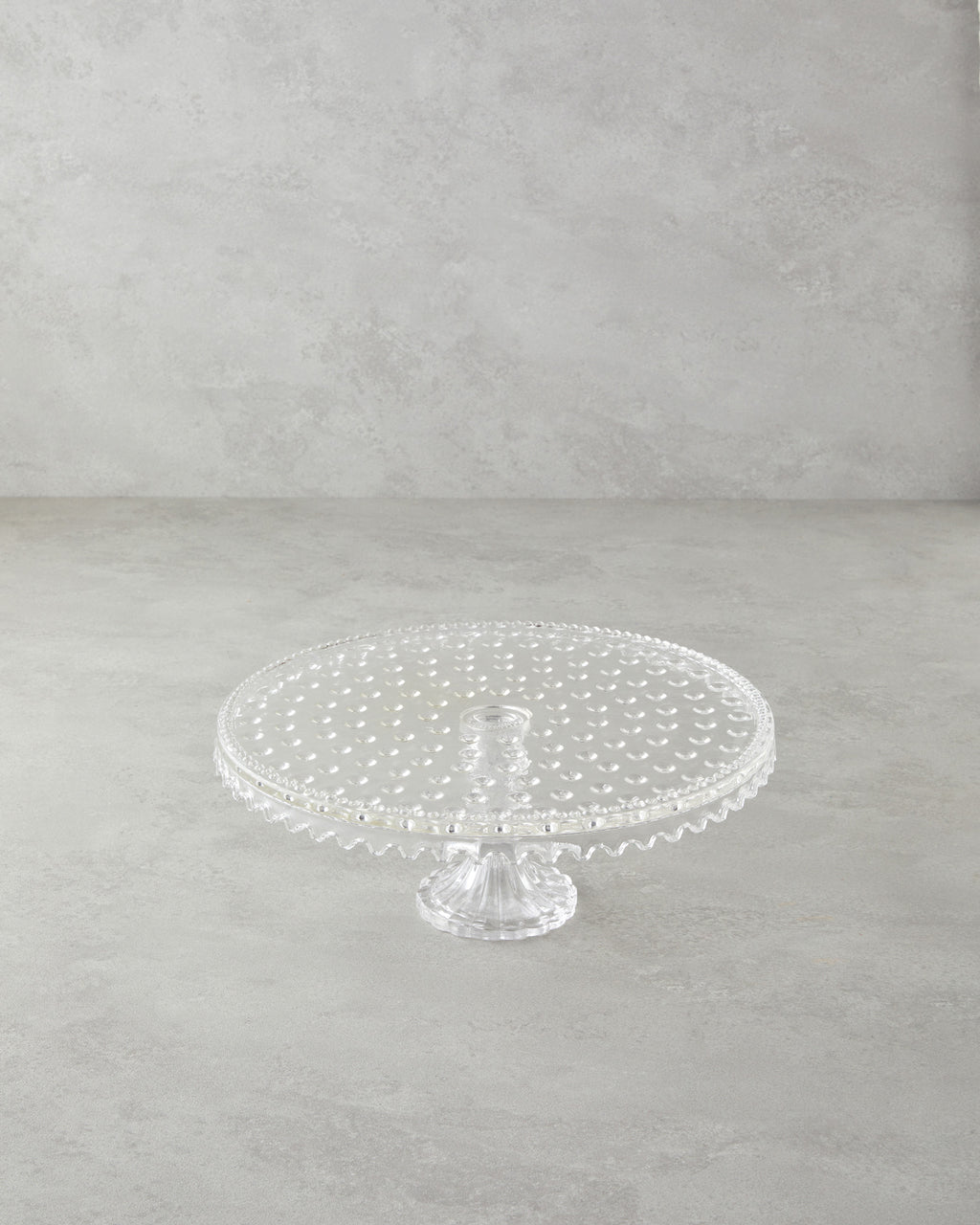 Bubbles Glass Cake Stand Transparent - 28x16 cm