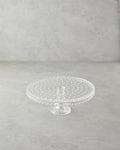 Bubbles Glass Cake Stand Transparent - 28x16 cm