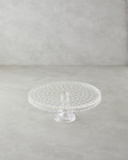 Bubbles Glass Cake Stand Transparent - 28x16 cm