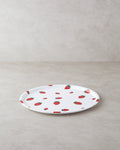 Plastic Tray 36 cm White - Red