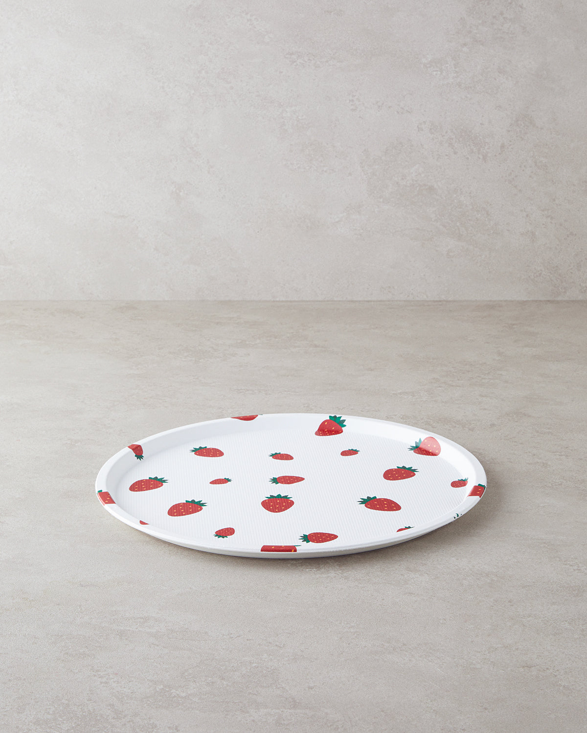 Plastic Tray 36 cm White - Red