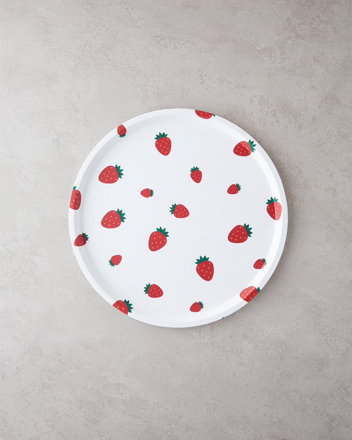 Plastic Tray 36 cm White - Red (view 2)