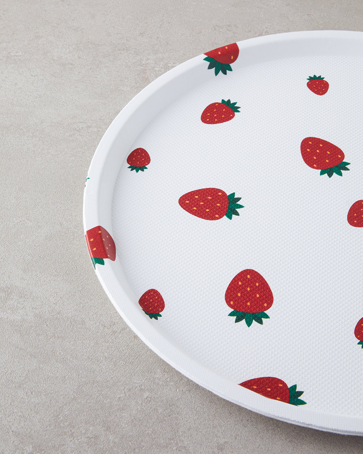 Plastic Tray 36 cm White - Red (view 3)