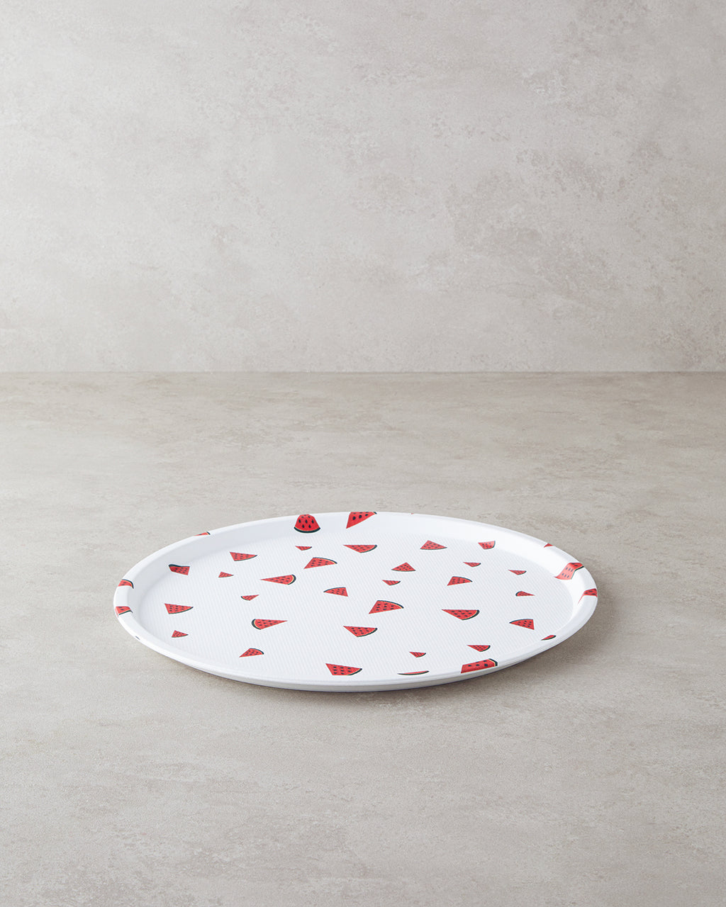 Plastic Tray White - Red - 36 cm