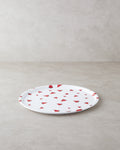 Plastic Tray White - Red - 36 cm