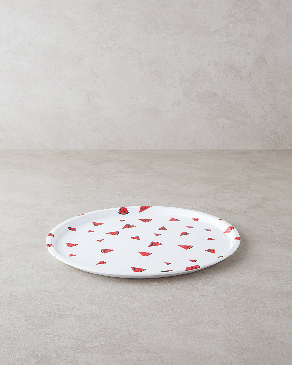 Plastic Tray White - Red - 36 cm