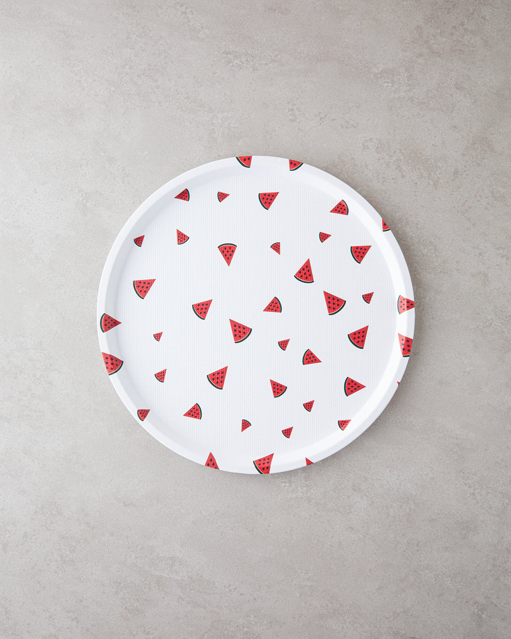 Plastic Tray White - Red - 31x21 cm (view 2)