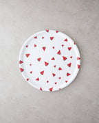 Plastic Tray White - Red - 31x21 cm (view 2)