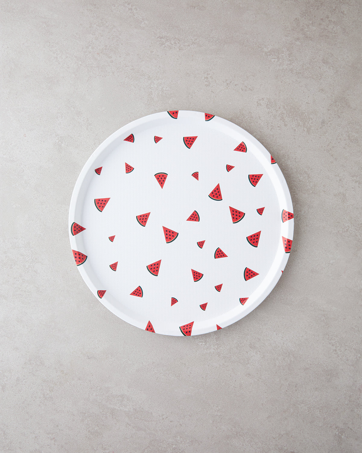 Plastic Tray White - Red - 31x21 cm (view 2)