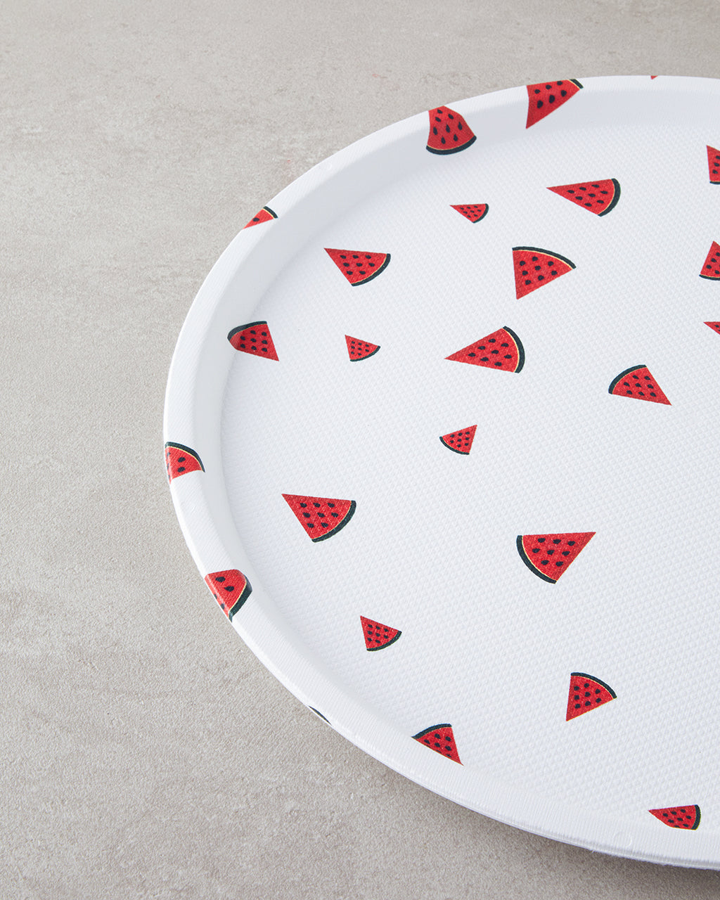 Plastic Tray White - Red (view 3)