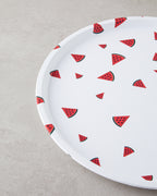 Plastic Tray White - Red (view 3)