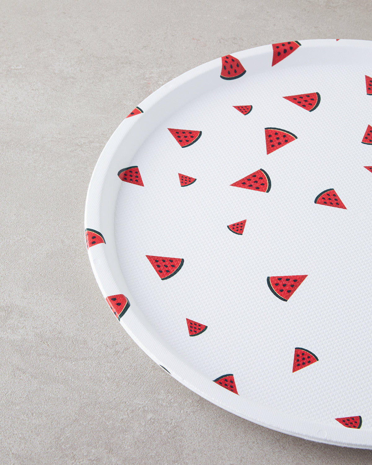Plastic Tray White - Red (view 3)