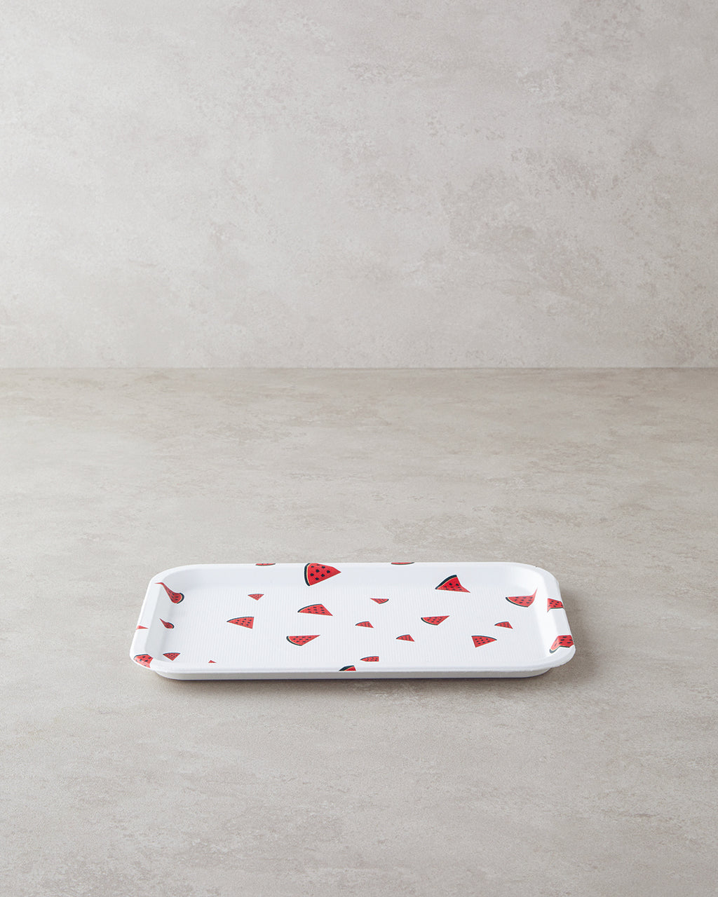 Plastic Tray White - Red (view 4)
