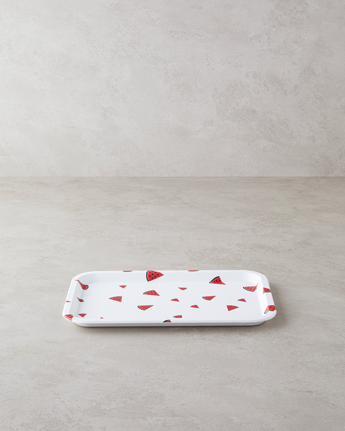 Plastic Tray White - Red (view 4)