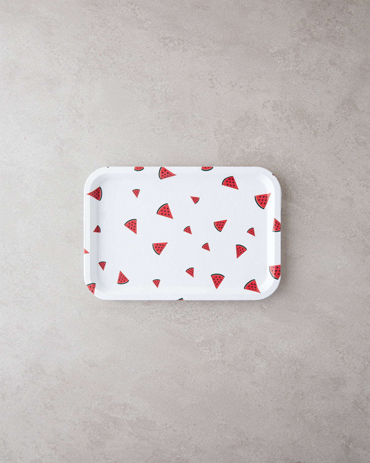 Plastic Tray White - Red (view 5)