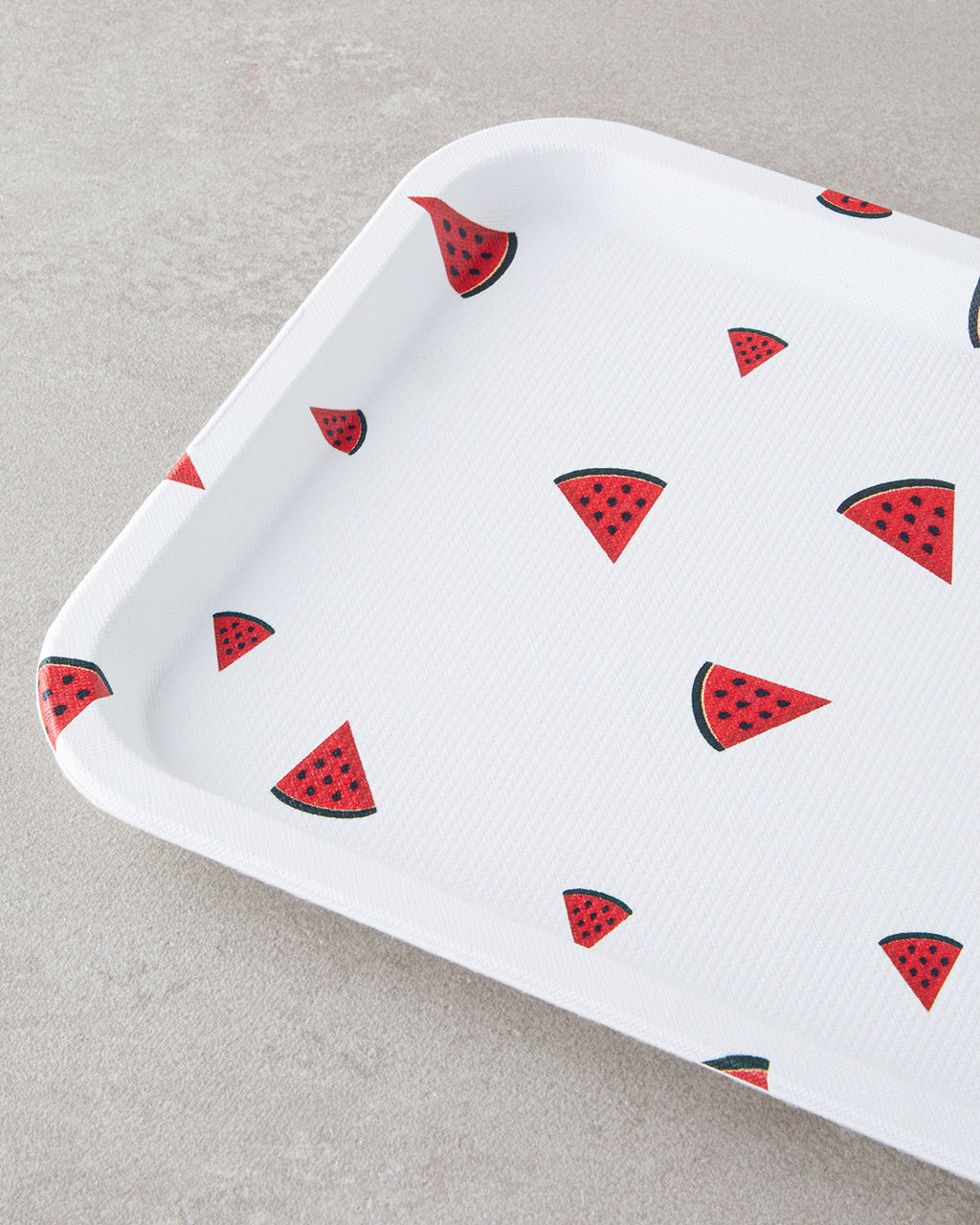 Plastic Tray White - Red (view 6)