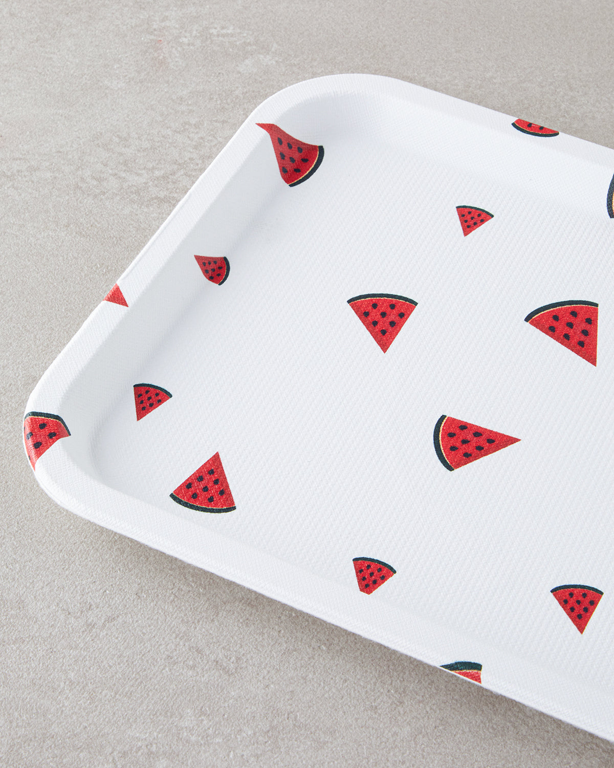 Plastic Tray White - Red (view 6)