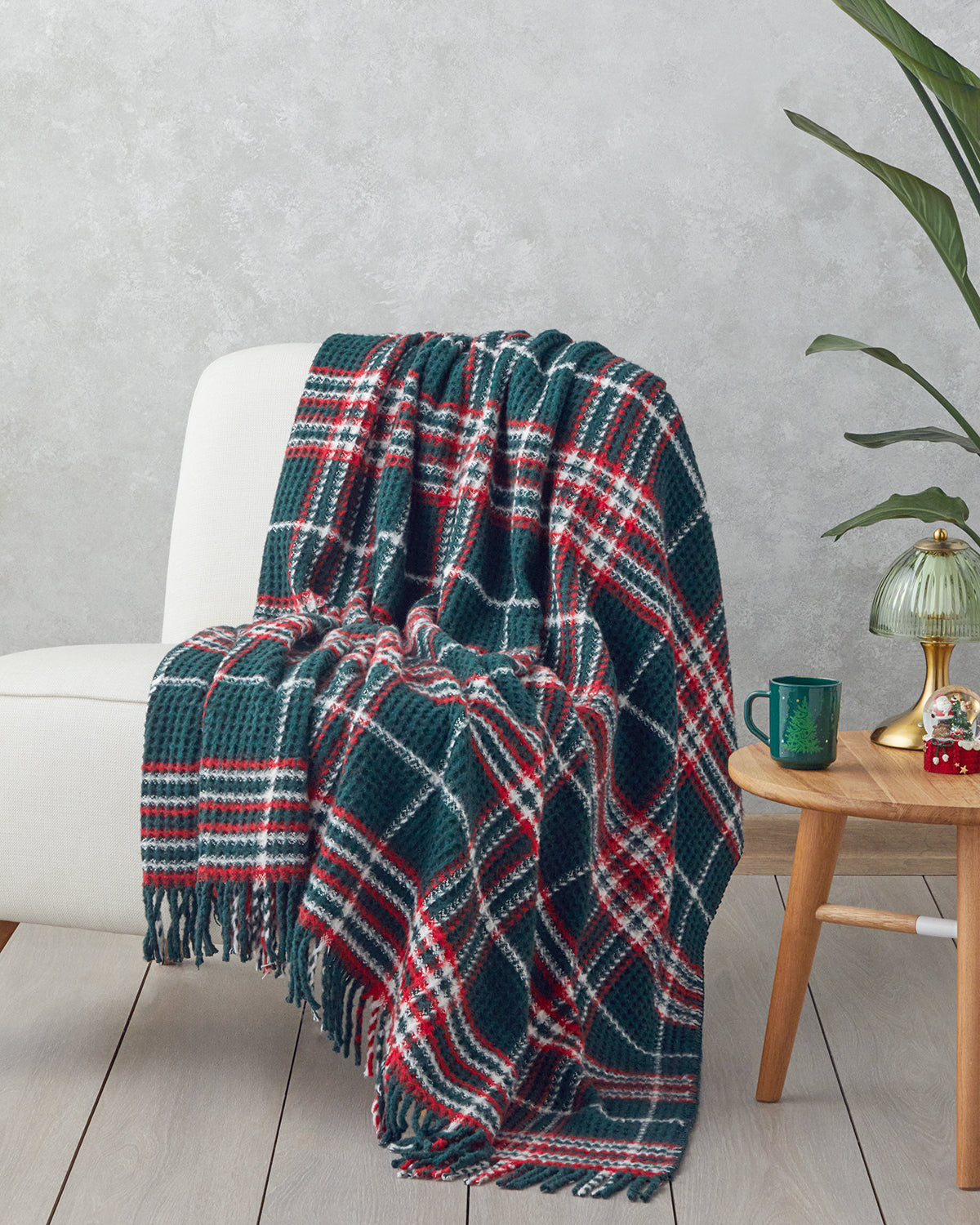 Magie Sofa Throw 130x170 cm Green - Red (view 2)