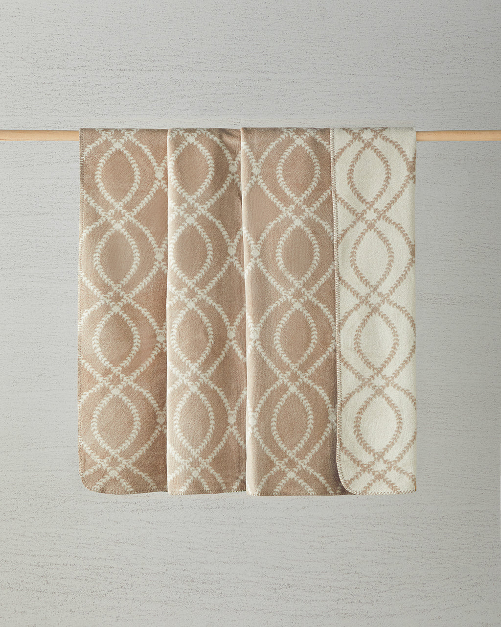 William Cotton Double Size Blanket 200x220 cm Beige