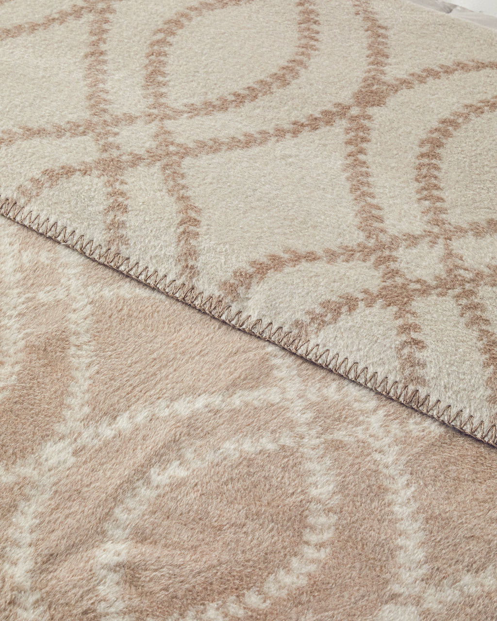 William Cotton Double Size Blanket 200x220 cm Beige (view 3)