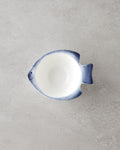 Porcelain Snack Bowl 13 cm Blue - White
