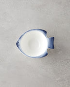 Porcelain Snack Bowl 13 cm Blue - White