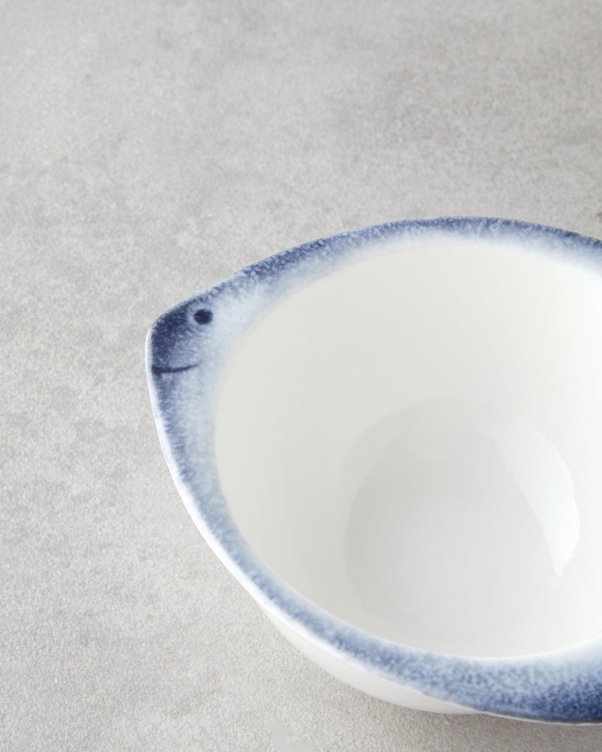 Porcelain Snack Bowl 13 cm Blue - White (view 3)