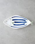 Porcelain Rectangular Plate Blue - Green - 32.5 cm