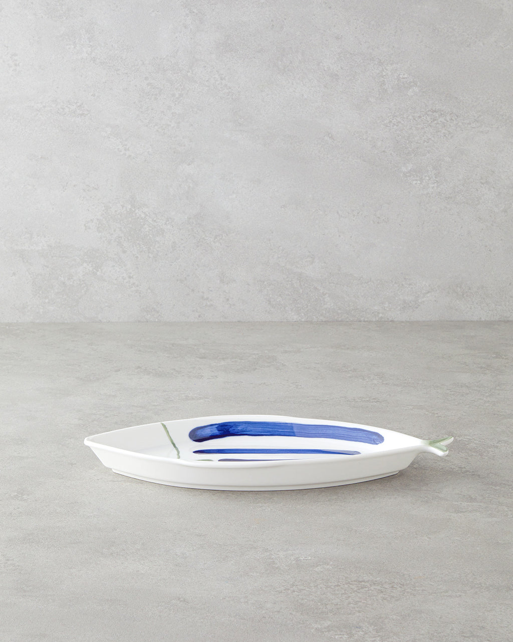 Porcelain Rectangular Plate Blue - Green - 26.5 cm (view 2)