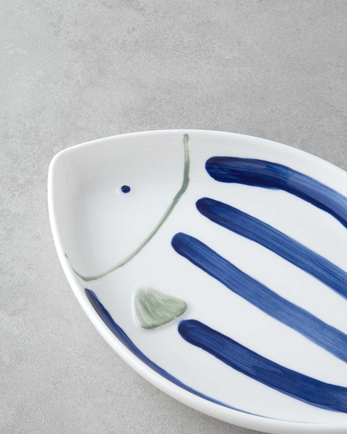 Porcelain Rectangular Plate Blue - Green (view 3)